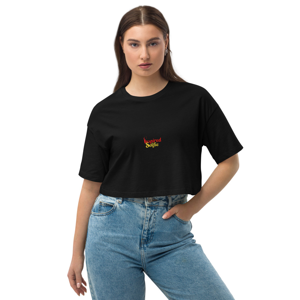 Drop shoulder best sale crop top